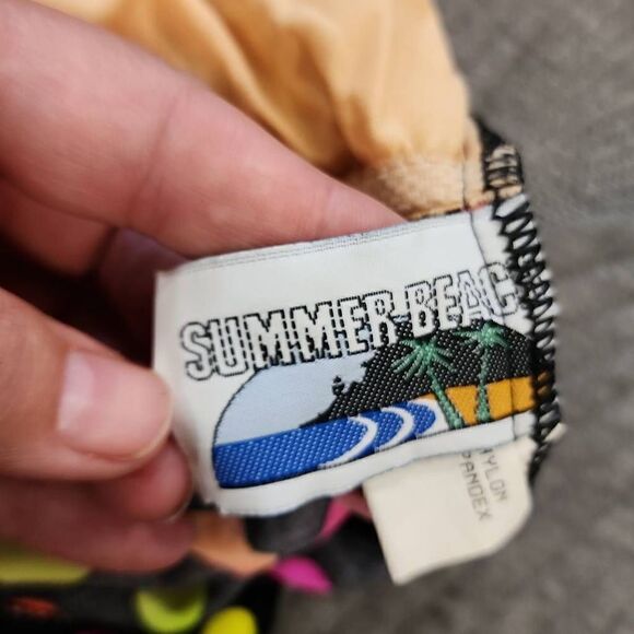 Summer Beach Women's Neon Colorful Scoop Neck Swimsuit Bathing Suit Size 17/18 - Picture 4 of 14